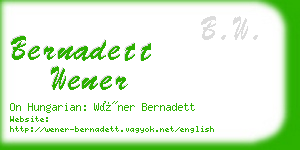 bernadett wener business card